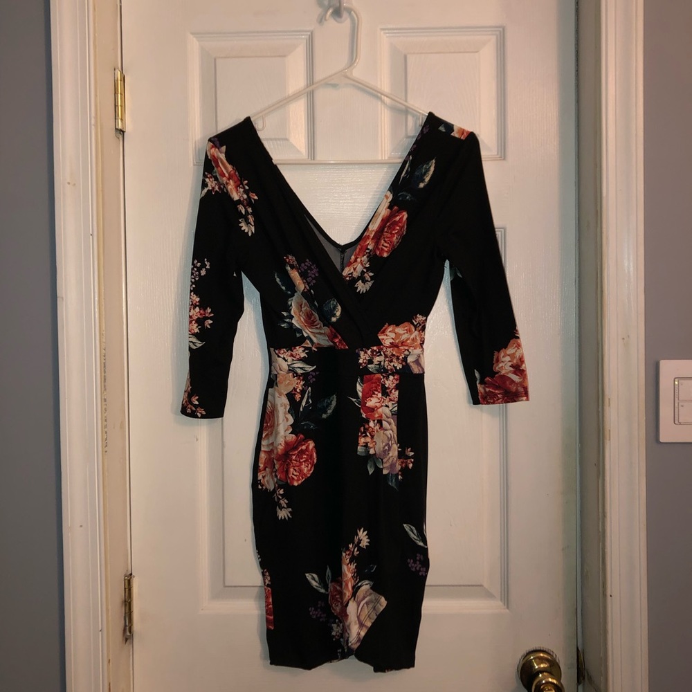 Flattering Floral Wrap Dress